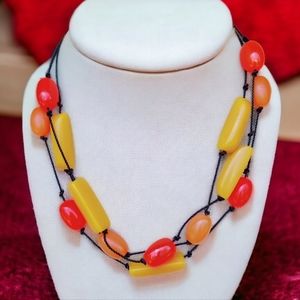 😁 Artisan Manouk Karamanoukian fruit salad bakelite? Necklace